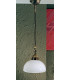 Cottage Style Glass Dome Pendant Light Matt Antique Brass