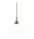 Cottage Style Glass Dome Pendant Light Matt Antique Brass