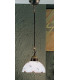 Cottage Style Glass Dome Pendant Light Matt Antique Brass