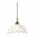 Cottage Style Glass Dome Pendant Light Matt Antique Brass
