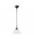 Cottage Style Glass Dome Pendant Light Matt Antique Brass