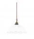 Cottage Style Glass Dome Pendant Light Matt Antique Brass