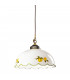 Cottage Style Glass Dome Pendant Light Matt Antique Brass