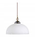 Cottage Style Glass Dome Pendant Light Matt Antique Brass