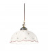 Cottage Style Glass Dome Pendant Light Matt Antique Brass