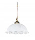 Cottage Style Glass Dome Pendant Light Matt Antique Brass