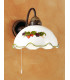 Cottage Style Glass Wall Light Matt Antique Brass