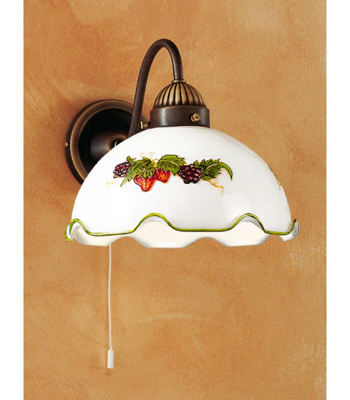 Cottage Style Glass Wall Light Matt Antique Brass