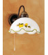 Cottage Style Glass Wall Light Matt Antique Brass
