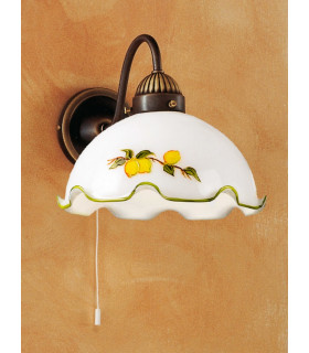 Cottage Style Glass Wall Light Matt Antique Brass