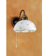 Cottage Style Glass Wall Light Matt Antique Brass