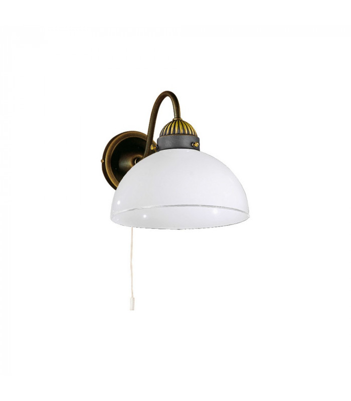 Cottage Style Glass Wall Light Matt Antique Brass