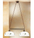 Cottage Style Glass Straight Chandelier Matt Antique Brass