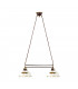 Cottage Style Glass Straight Chandelier Matt Antique Brass