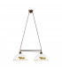 Cottage Style Glass Straight Chandelier Matt Antique Brass