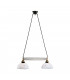 Cottage Style Glass Straight Chandelier Matt Antique Brass