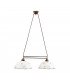 Cottage Style Glass Straight Chandelier Matt Antique Brass