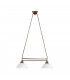 Cottage Style Glass Straight Chandelier Matt Antique Brass