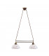 Cottage Style Glass Straight Chandelier Matt Antique Brass