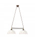 Cottage Style Glass Straight Chandelier Matt Antique Brass