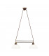 Cottage Style Glass Straight Chandelier Matt Antique Brass