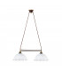 Cottage Style Glass Straight Chandelier Matt Antique Brass
