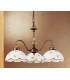 Cottage Style Glass 3 Arm Chandelier Matt Antique Brass