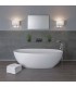 LED Indoor / Outdoor Square Wall Light White, Brushed Chrome IP65 - 1