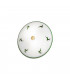 Cottage Style Glass Patterned Flush Ceiling Lamp Antique Brass