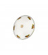 Cottage Style Glass Patterned Flush Ceiling Lamp Antique Brass