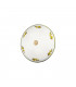 Cottage Style Glass Patterned Flush Ceiling Lamp Antique Brass