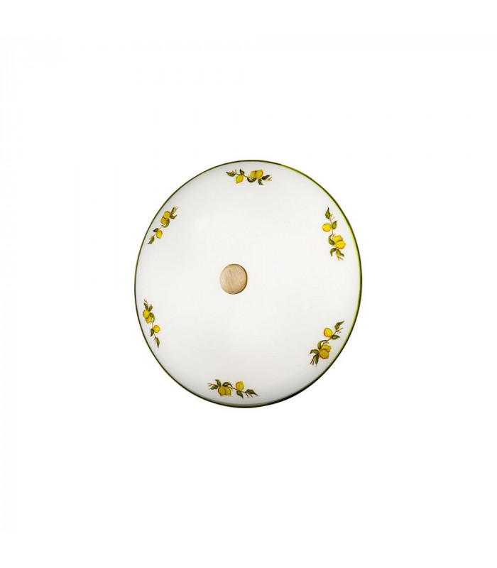Cottage Style Glass Patterned Flush Ceiling Lamp Antique Brass
