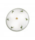Cottage Style Glass Patterned Flush Ceiling Lamp Antique Brass