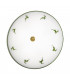 Cottage Style Glass Patterned Flush Ceiling Lamp Antique Brass