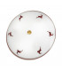 Cottage Style Glass Patterned Flush Ceiling Lamp