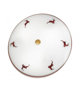 Cottage Style Glass Patterned Flush Ceiling Lamp