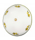 Cottage Style Glass Patterned Flush Ceiling Lamp Antique Brass