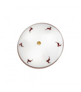 Cottage Style Glass Patterned Flush Ceiling Lamp