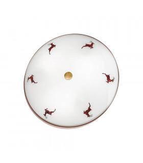 Cottage Style Glass Patterned Flush Ceiling Lamp