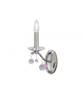 Classic Crystal Candle Wall Light Polished Chrome