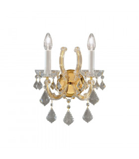 Classic Crystal Candle Wall Light Polished Gold