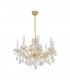 Classic Crystal 8 Arm Chandelier Polished Gold