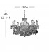 Classic Crystal 8 Arm Chandelier Polished Gold, 8x E14