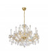 Classic Crystal 12 Arm Chandelier Polished Gold