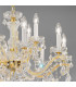 Classic Crystal 12 Arm Chandelier Polished Gold, 12x E14