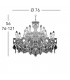 Classic Crystal 12 Arm Chandelier Polished Gold, 12x E14
