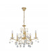 Classic Crystal 5 Arm Chandelier Polished Gold