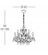 Classic Crystal 5 Arm Chandelier Polished Chrome, 5x E14
