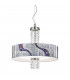 Designer Glass Cylindrical Pendant Light Polished Chrome - Kiss Silver Pattern