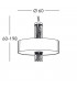 Designer Glass Cylindrical Pendant Light Polished Chrome - Kiss Silver Pattern, 6x E27